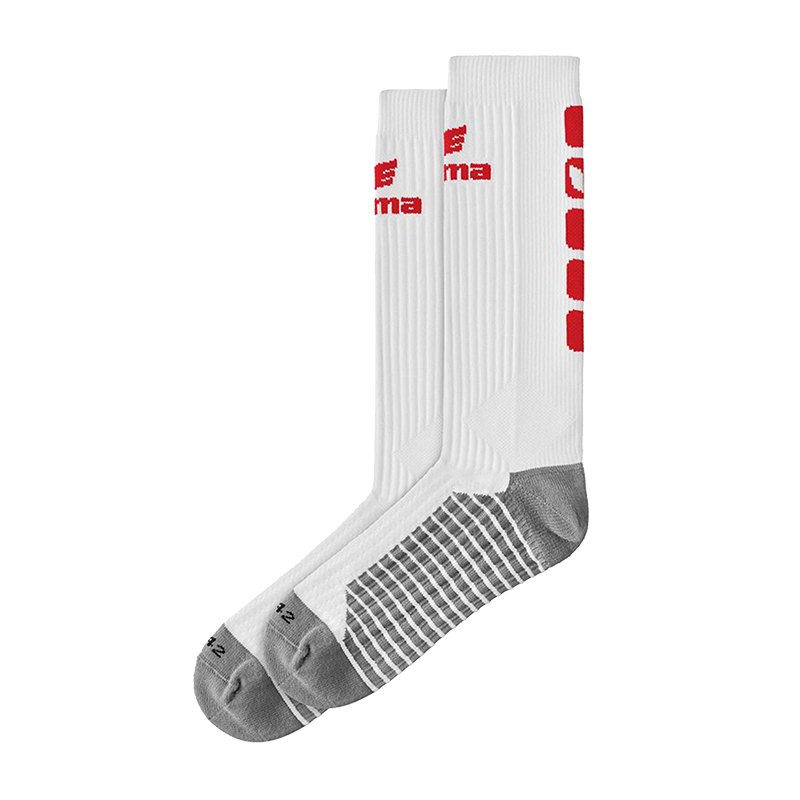 Erima Classic 5 C Socken Lang Weiss Rot Trainingszubehor Strumpfe Aurustung 10124368